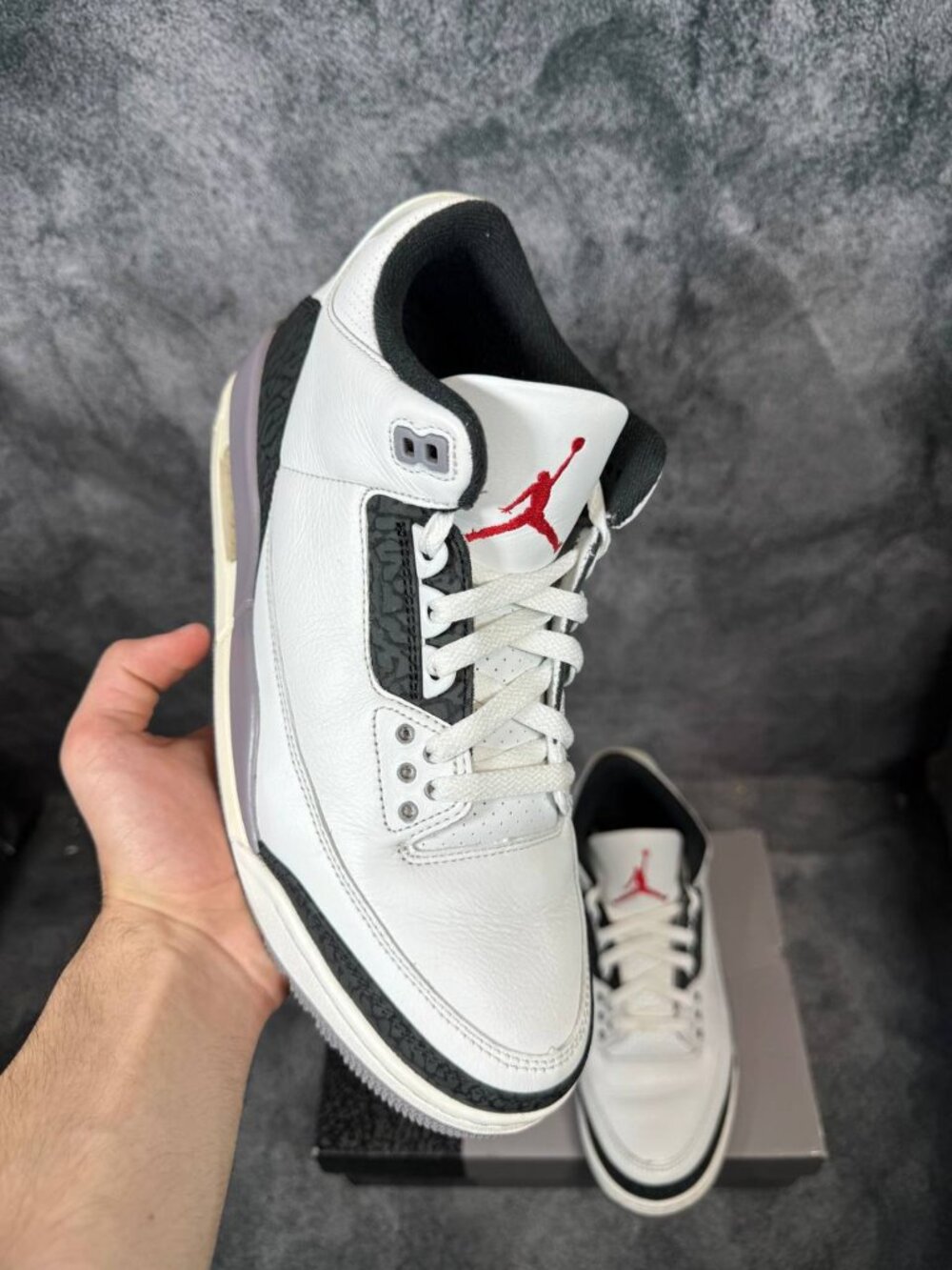 Size 10 | Jordan 3 Cement Grey With Box | Pre-Owned